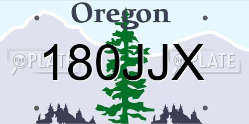 180JJX Oregon License Plate