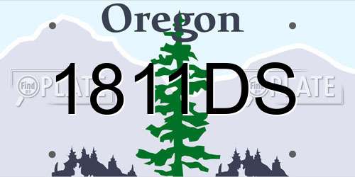 1811DS Oregon License Plate