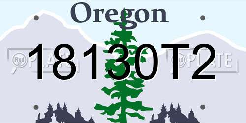 18130T2 Oregon License Plate