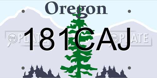 181CAJ Oregon License Plate
