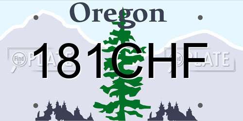181CHF Oregon License Plate