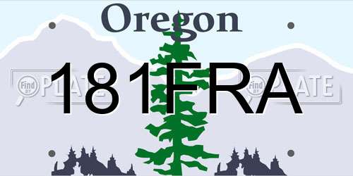 181FRA Oregon License Plate