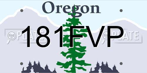 181FVP Oregon License Plate