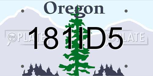 181ID5 Oregon License Plate