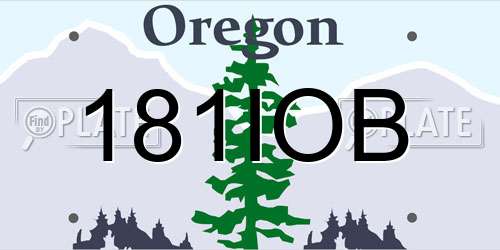 181IOB Oregon License Plate