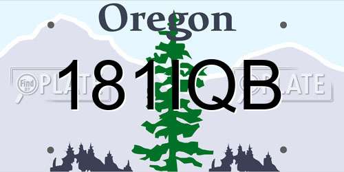 181IQB Oregon License Plate