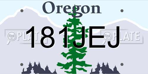 181JEJ Oregon License Plate
