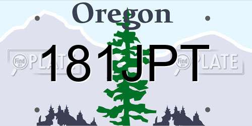 181JPT Oregon License Plate
