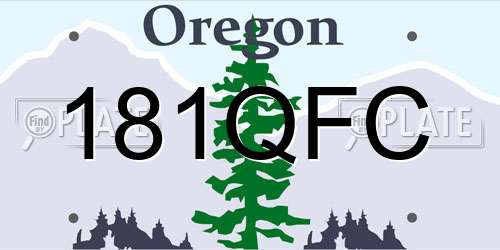 181QFC Oregon License Plate