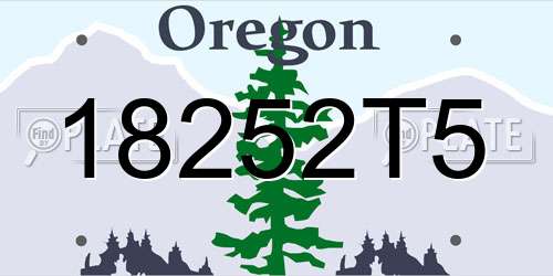 18252T5 Oregon License Plate