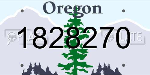 1828270 Oregon License Plate