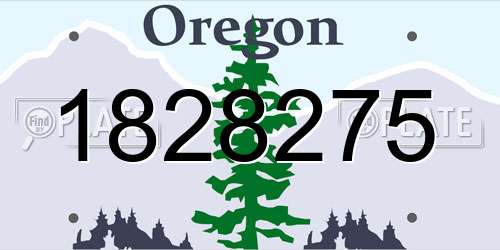 1828275 Oregon License Plate