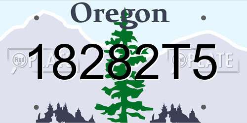 18282T5 Oregon License Plate