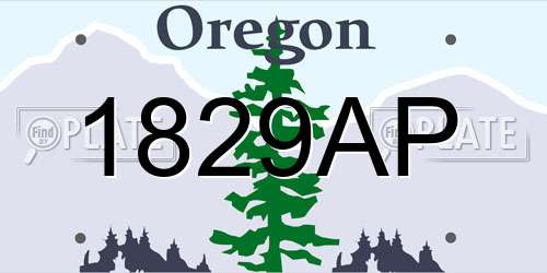 1829AP Oregon License Plate
