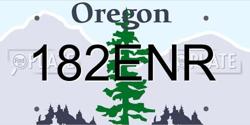 182ENR Oregon License Plate