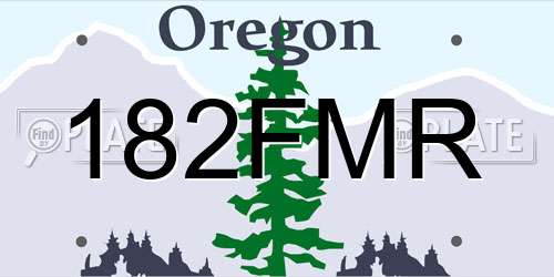 182FMR Oregon License Plate