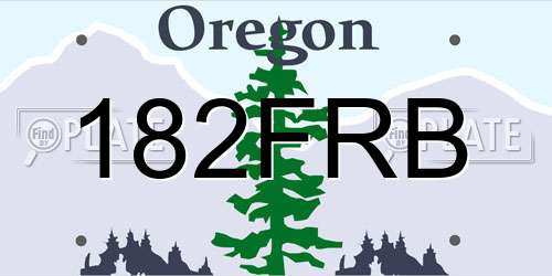 182FRB Oregon License Plate