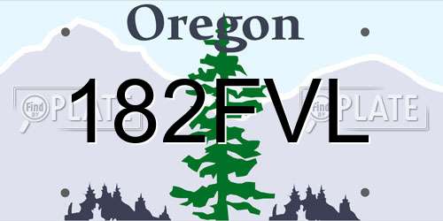 182FVL Oregon License Plate