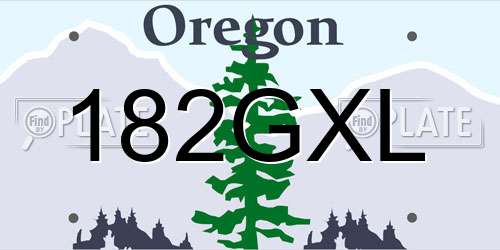 182GXL Oregon License Plate
