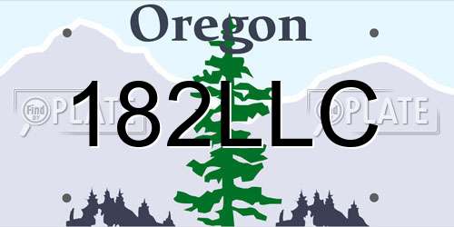182LLC Oregon License Plate