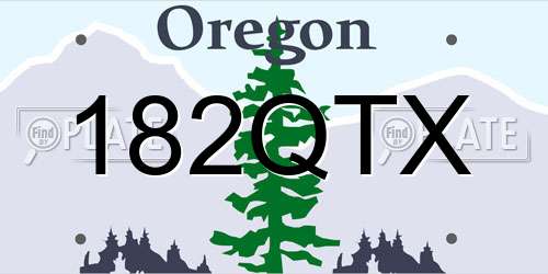 182QTX Oregon License Plate