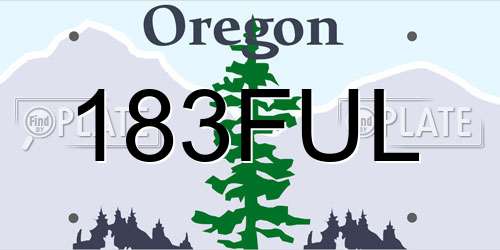 183FUL Oregon License Plate