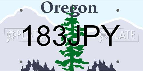 183JPY Oregon License Plate