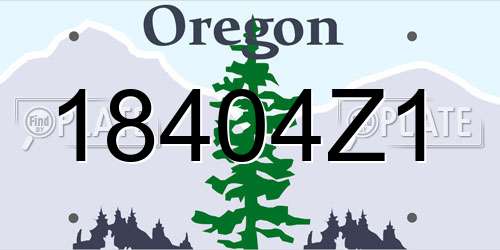 18404Z1 Oregon License Plate