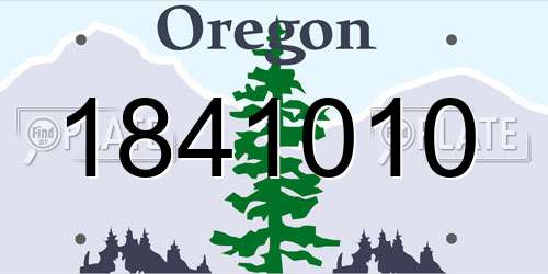 1841010 Oregon License Plate