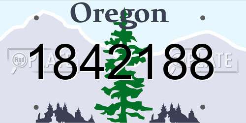 1842188 Oregon License Plate