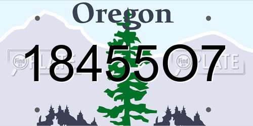 18455O7 Oregon License Plate