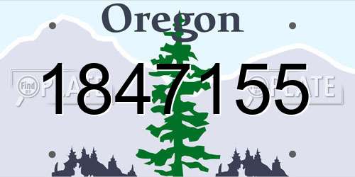 1847155 Oregon License Plate