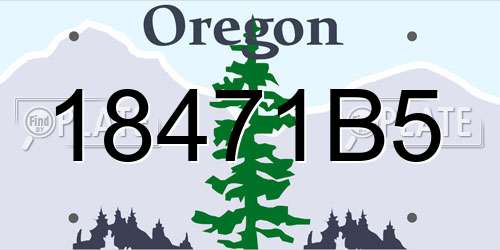 18471B5 Oregon License Plate