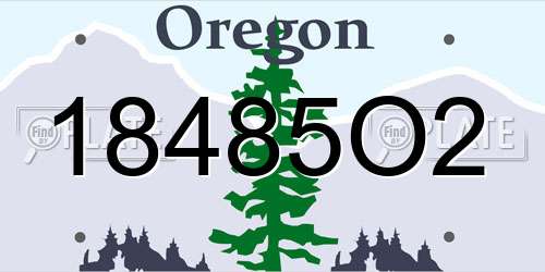18485O2 Oregon License Plate