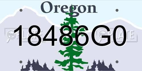 18486G0 Oregon License Plate