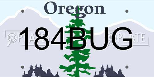 184BUG Oregon License Plate
