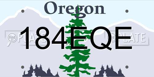184EQE Oregon License Plate