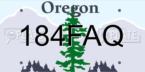 184FAQ Oregon License Plate