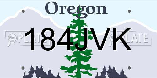 184JVK Oregon License Plate