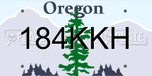 184KKH Oregon License Plate