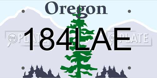 184LAE Oregon License Plate