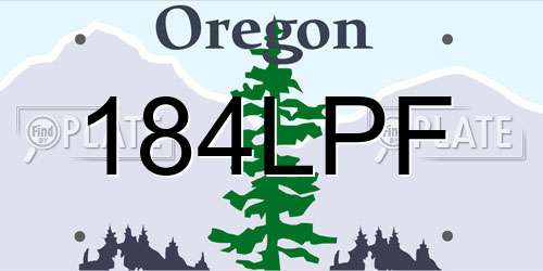 184LPF Oregon License Plate