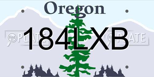 184LXB Oregon License Plate