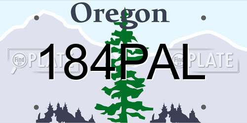 184PAL Oregon License Plate