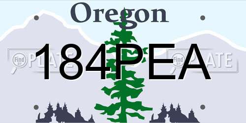 184PEA Oregon License Plate