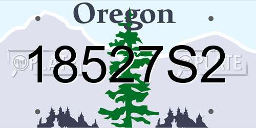 18527S2 Oregon License Plate