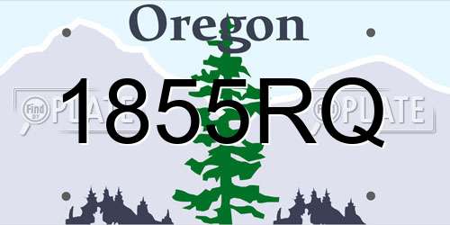 1855RQ Oregon License Plate