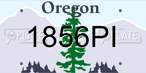 1856PI Oregon License Plate