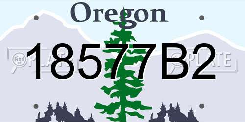 18577B2 Oregon License Plate