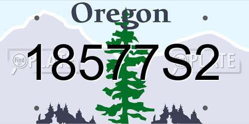18577S2 Oregon License Plate